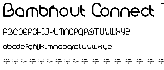 Bambhout Connect Trial font